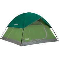 Coleman Sundome Camping Tent 4Person Dome Tent with Snag-Free Poles for Easy Setup in Under 10 Mins Wind &amp; Rain Tent