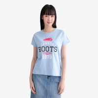 【Roots】Roots女裝- ROOTS 1973 HIGH-LOW 短袖上衣(復古牛仔)