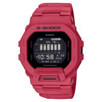 CASIO卡西歐 搶眼豔紅藍芽G-SHOCK電子錶(GBD-200RD-4)