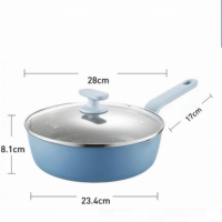 平底鍋（藍灰深煎鍋28CM_帶蓋） 