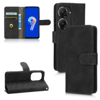 For Asus Zenfone 9 Luxury Flip Skin Texture PU Leather Wallet Case For Asus Zenfone 9 Zenfone9 Phone Bags