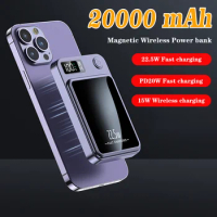 20000mAh Magnetic Portable Power Bank 22.5W Wireless Fast Charging For IPhone 13 14 Samsung Huawei Xiaomi Mini Powerbank