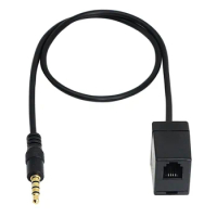 RJ9 4P4C Female To 3.5mm TRRS Male Telephone Adapter Cable Convert RJ9 Headset To Phones with 3.5mm Jack Extension Cable