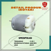 Dinamo Motor RS 380 DC 3.7V-7.4V kotak dan bulat Kotak,5
