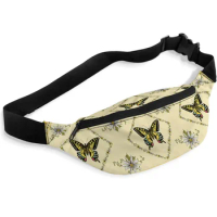 Daisy Flower Butterfly Waist Packs for Women Waterproof Outdoor Sports Waist Bag Unisex Crossbody Shoulder Bag