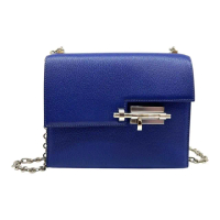 【Hermes 愛馬仕】Verrou Mini 小款手槍包 山羊皮(寶石藍/銀釦/C刻)