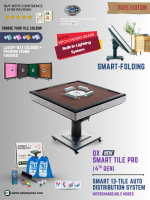 QX Automatic Folding Mahjong Table / QX Smart Tile Pro (4th Gen) (Roller Coaster ) / Auto Mahjong/ M