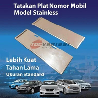 Tatakan Dudukan Plat Nomor Mobil Stainless Toyota Yaris Cross All New Agya GR Sport Corolla Rush RA4
