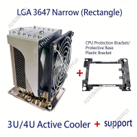 พัดลมระบายความร้อนสำหรับเซิร์ฟเวอร์ซีพียู LGA 3647 แบบท่อความร้อน 6 เส้น, เคสขนาด 4U, สถานีทำงาน, พั