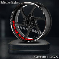 For Suzuki GSXR 150 250 125 600 650F 750 1000 GSX-R K1 K3 gsx-s 125 150 Reflective Wheel Sticker Hub