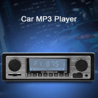 Bluetooth-Compatible Car MP3 Music Player FM Radio Vintage Dual Knob Stereo Speaker Receiver Car Kit USB Tuner AUX Accessories