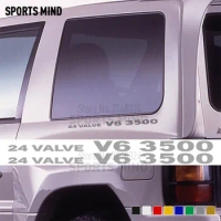 2 X 24 Valve V6 3500 Vinyl Car Styling For Mitsubishi Pajero / Delica Shogun Montero MK2 V20 Accesso