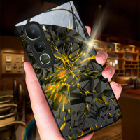 เคสโทรศัพท์, สำหรับ vivo Vivo Y400 5G, การออกแบบการระเบิดหินดาดฟ้า, มีสไตล์, เคสกระจกนิรภัยมันวาว, ฝ