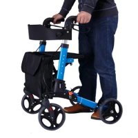 Walking Frame Drive Rolling Walker for Seniors 4-leg Walker Adult Folding Rollator For Disabled