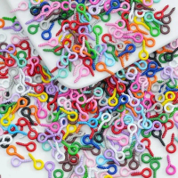 10 pcs Sekrup Ulir Kepala Bulat Boneka Clay Craft Skrup Eyepin Paku Mini Kayu Resin Gantungan Kunci