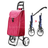 Trolley cart elderly Stairs shopping cart on Wheels Woman shopping basket large Household shopping bags Trolley Trailer foldable
