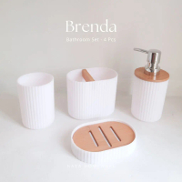 [BRENDA] SET AKSESORIS KAMAR MANDI / BATHROOM SET 4 IN 1 / DISPENSER