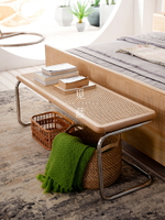 床尾凳 進口白蠟木輕奢實木長凳餐椅餐桌軟包餐廳餐凳長條凳臥室床尾凳