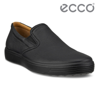ECCO SOFT 7 M 經典皮革休閒鞋 男鞋 黑色/棕色