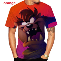 Baju-T Bercetak 3D, Looney Tunes Taz Mania, Untuk Lelaki dan Wanita, Anime, Pada Musim Panas 2025, K