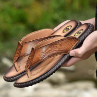 Cowboy Slippers Men's Shoes Real leather Sanders Relaxing Spare Beach Shoes