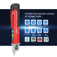 UNI-T UT12D Portable Voltage Test Pen AC 24V-1000V Non-contact Voltage Tester V~Alert Detector with Sound and Light Alarm
