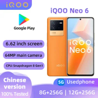 iQOO Neo 6 5G SmartPhone CPU Qualcomm Snapdragon 8 Gen1 Battery capacity 4700mAh 64MP Camera original used phone