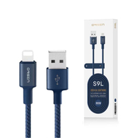 สายชาร์จ S9L USB-A to Lightning 2.1A ไนลอนถัก ยาว 1 เมตร สีน้ำเงิน