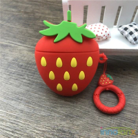 Cute Strawberry Case For Airpods 2/3/Pro Soft Silicone Cases For Apple Airpods3 Bluetooth Earphone Cover Lovely Fruit Food Shell