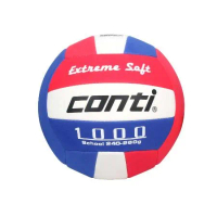 conti 詠冠4號安全軟式排球-訓練 4號球 台灣技術研發 紅藍白