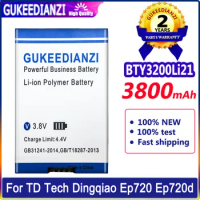 GUKEEDIANZI Battery 3800mah For TD Tech Dingqiao Ep720 Ep720d Walkie-Talkie Recorder Batteries