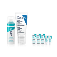 【CeraVe 適樂膚】痘疤修復組★A醇勻亮修護精華 30ml+全效超級修護乳 52ml_B