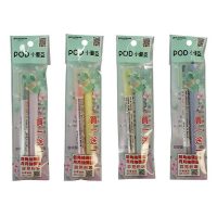 【PLATINUM 白金】POD 小愛豆 筆桿顏色隨機 中性筆 1支+贈隨機螢光筆1支 /組 GD-35