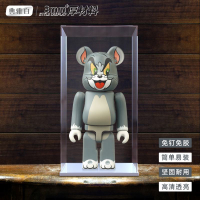 Spot Goods Violent Bear Display bearbrick 400 1000 Dust Cover Bearbrick Glass Cover Pendulum Storage Hand-Made Model