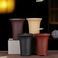 花盆 花器 紫砂花盆 紫砂蘭花盆精品直銷陶瓷君子蕙春建蘭綠植物花卉桌面陽臺室內