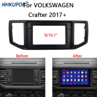 2 Din Android Car Radio Frame Kit For VW Volkswagen Crafter 2016 2017 2018 2019 Auto Stereo Install Dash Panel Mount Fascia