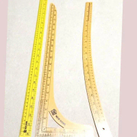 penggaris pola jahit plastik isi 3 penggaris pola besar mistar penggaris panjang jidar Aksesor