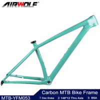 Airwolf T1100 Carbon Suspension MTB Frame 29er Carbon Mountain Bicycle Frame 148*12mm Full Carbon Disc Brake Bike Frameset