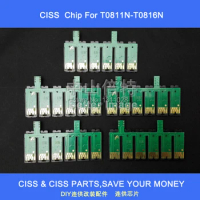 INK WAY T0811-T0816 1410 R290 R295 Compatible Combo chip with reset button for R390 RX590 R270 RX690 RX610 RX615 R290 R295 1410