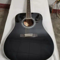 free shipping professional acoustic guitar dreadnought vintage guitar 35 model black gloss custom shop guitar
