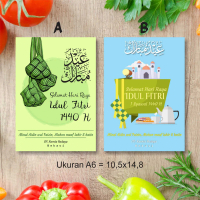 Stiker, Label, Ucapan Selamat Hari Raya Idul Fitri 1440 H ukuran A6