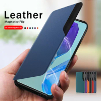 Smart Side View Flip Leather Case For Samsung Galaxy M55 5G Magnetic Book Stand Coque SamsungM55 M 55 2024 55M SM-M556B/DS 6.7"