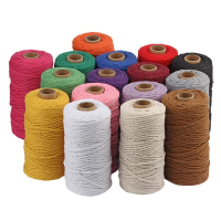 3毫米彩色棉線diy手工編織繩編織線掛毯壁毯材料包繩子棉繩編繩