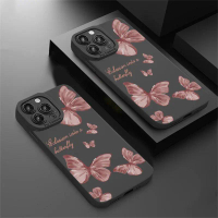 【KisseuCase】Casing ponsel pola kupu-kupu merah muda Realme