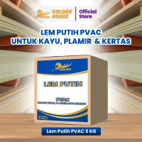 Golden Horse Lem Putih PVAC 5 Kilo - Refill Kemasan Praktis & Ekonomis untuk Kayu Plamir & Kertas - 