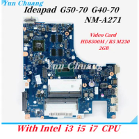 ACLU1/ACLU2 NM-A271 Mainboard For Lenovo Ideapad G50-70 G40-70 Laptop motherboard With I3 I5 I7 CPU HD8500M/R5-M230 2GB GPU DDR3