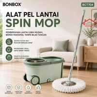SAMONO PANOVA BONBOX Spin Mop Set 2in1 - Alat Pel Putar Pembersih Lantai Saringan Stainless BCT 704 
