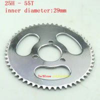 Good quality 25H 55T Tooth29mm 2 Stroke Mini ATV Rear Chain gear Sprocket plate For 47cc 49cc Pocket Bike Quad 4 Wheeler Scooter