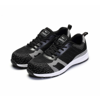 COMBAT艾樂跑男鞋-數位針織透氣運動鞋-黑灰(FA596)