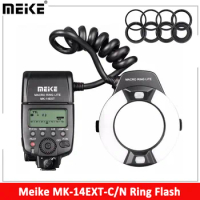 MEIKE MK-14EXT Ring Flash E-TTL Macro LED Ring Speedlite for Canon 550D/ 760D/ 750D/ 1100D for Nikon D80 D300S D600 D700 D800